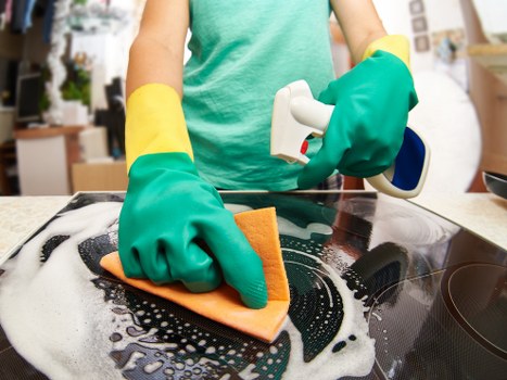 Reception area cleaning in a Sutton workplace