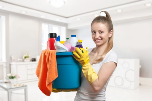 Stairwell and hallway cleaning in a shared Sutton property